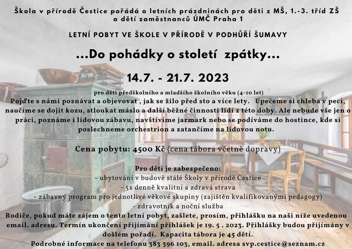 Do pohádky o století zpátky 14.7. 22.7. 2022